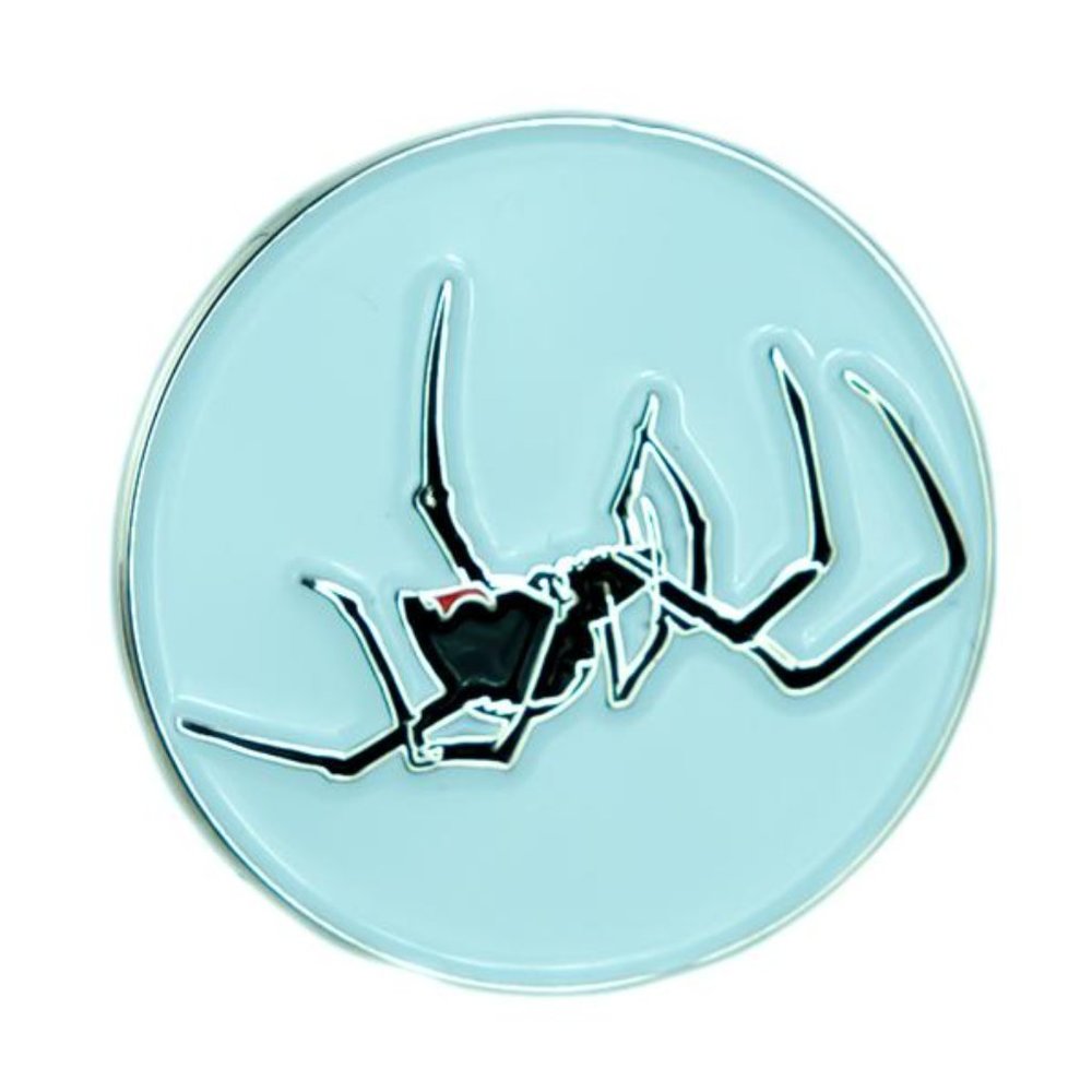 Black Widow Spider Black & White Lapel Pin Goth Punk Emo Witch Occult Halloween